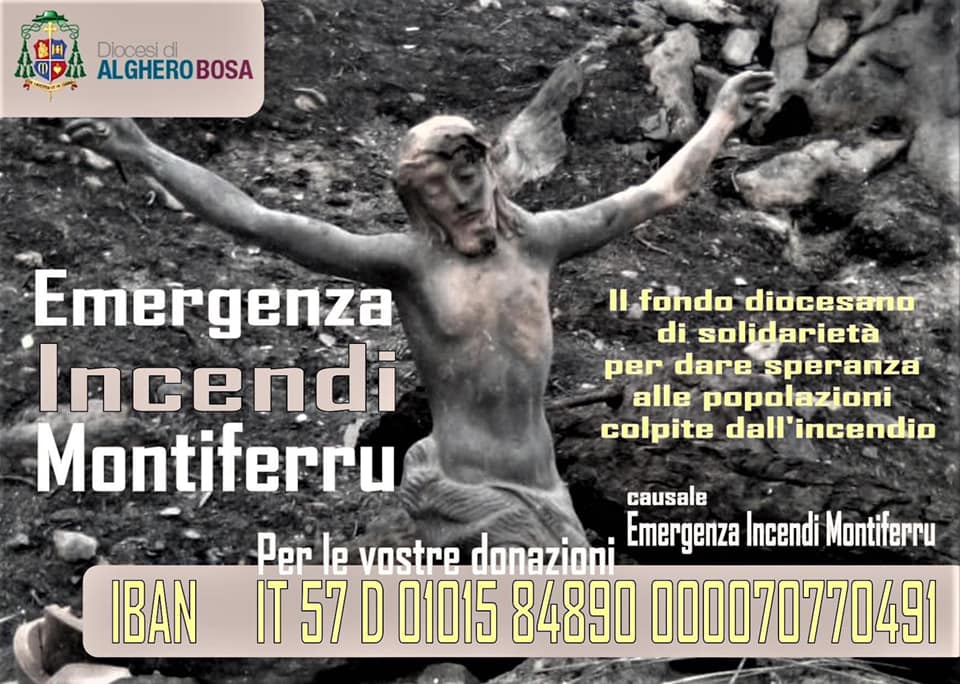 Locandina Fondo di solidarietà incendi -Alghero-Bosa